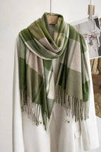 Cashmere Feel Plaid Shawl