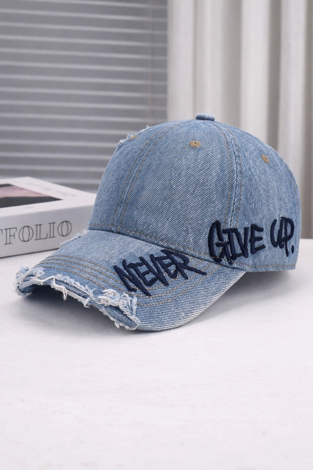 Embroidered Denim Baseball Cap