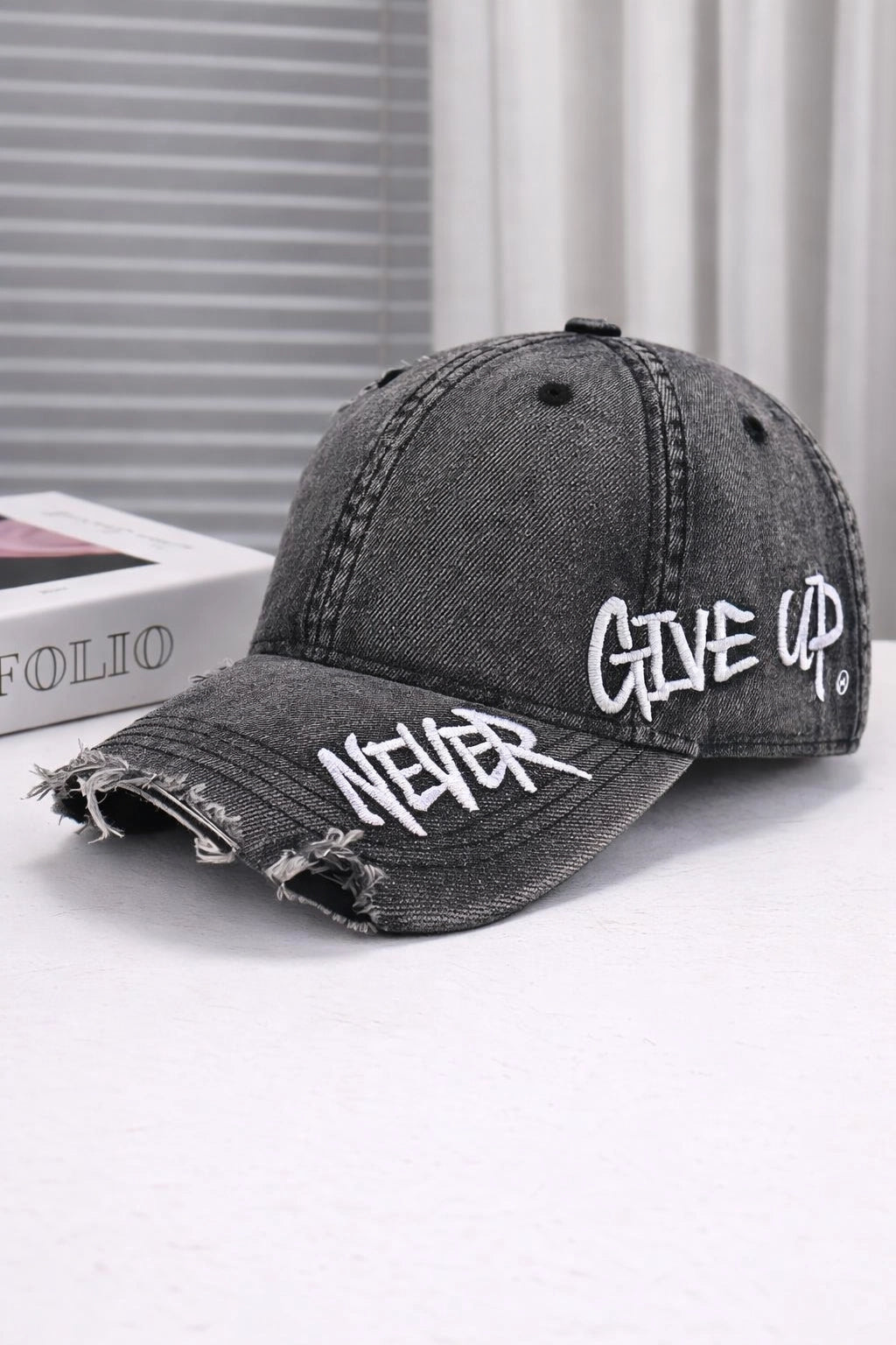 Embroidered Denim Baseball Cap