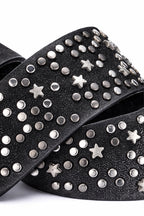 Vintage Star Rivet Leather Belt