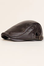Men’s Leather Newsboy Cap