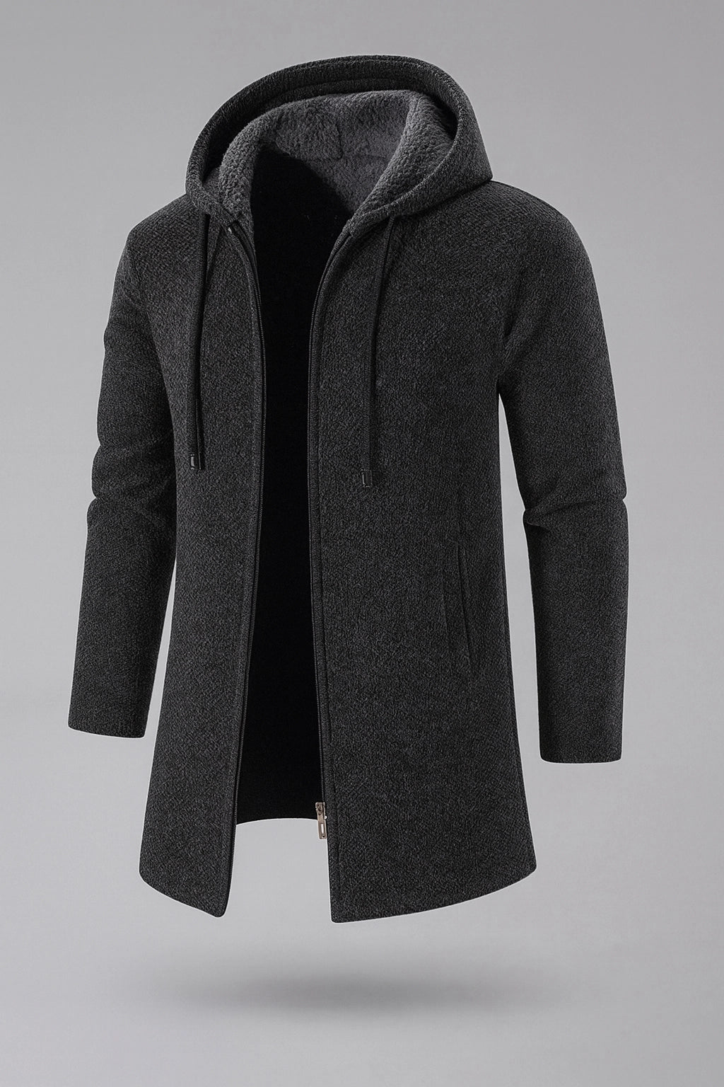 Fleece Padded Hooded Cardigan
