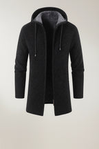 Fleece Padded Hooded Cardigan