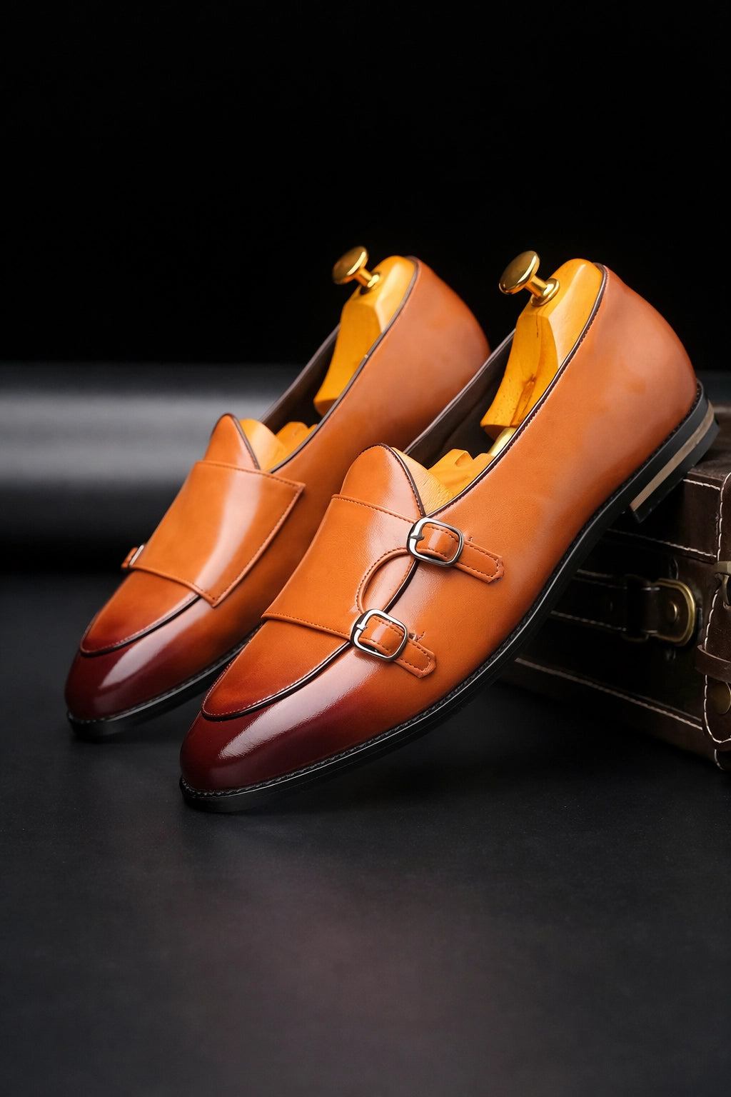 Double Monk Loafer Shoes