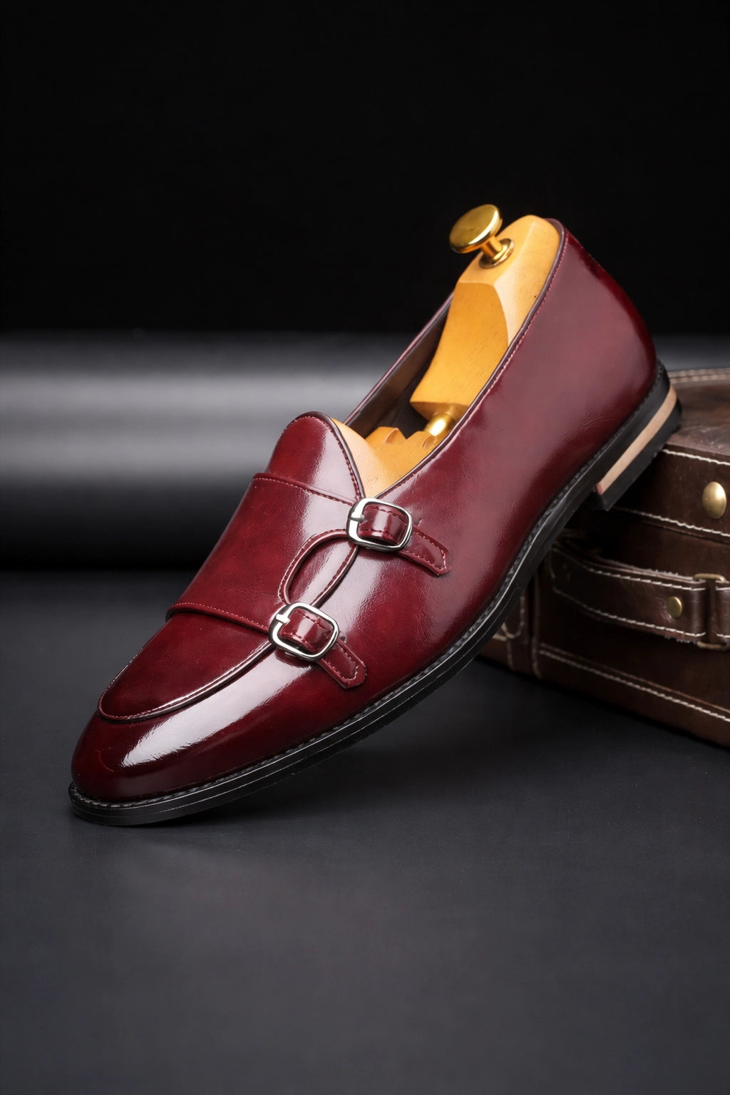 Double Monk Loafer Shoes