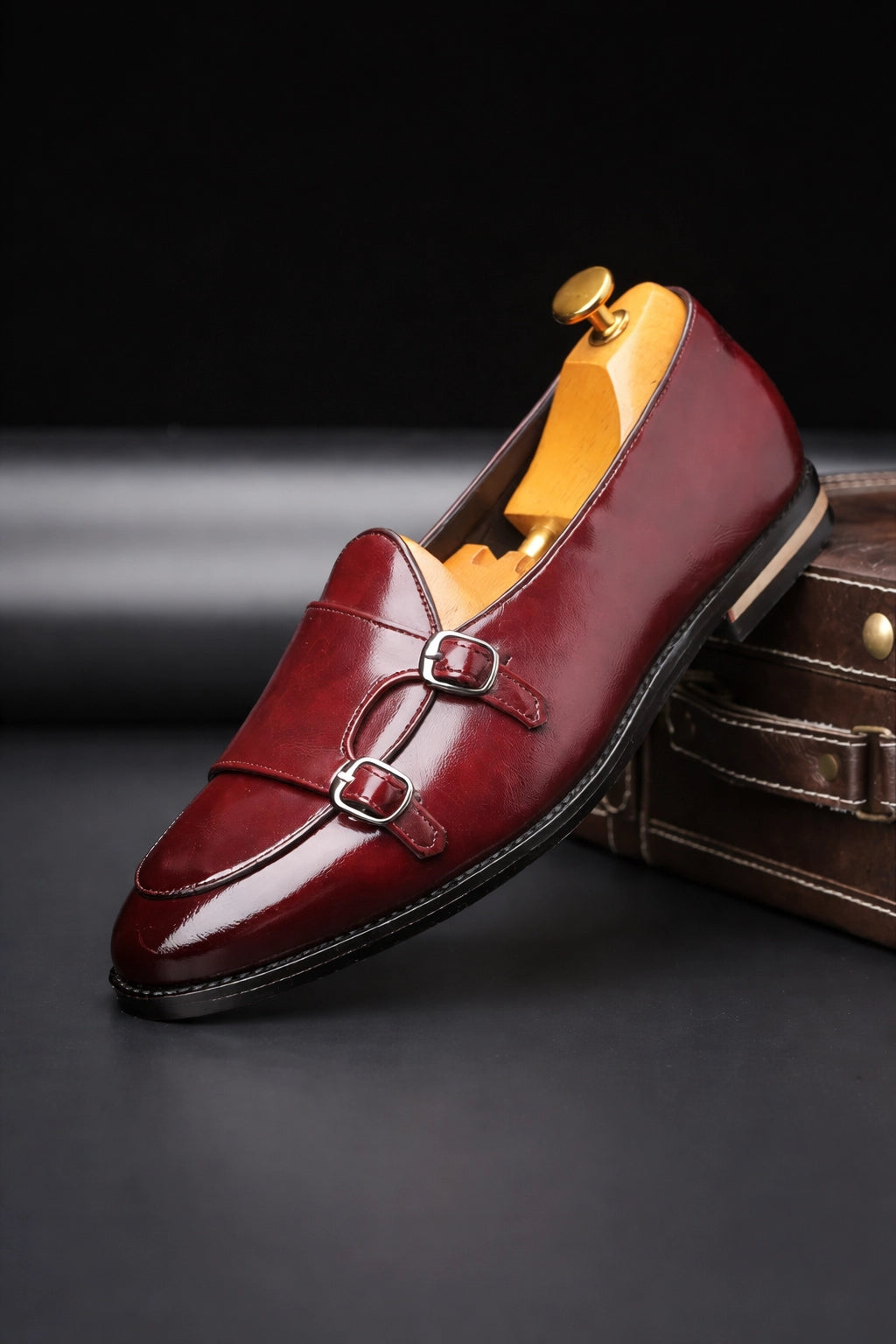 Double Monk Loafer Shoes