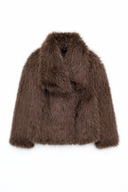 Cropped Faux Fur Jacket