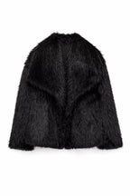 Cropped Faux Fur Jacket