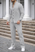 Waffle Knit Casual Suit