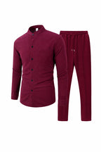 Waffle Knit Casual Suit