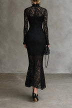 Collar Lace Party Dress