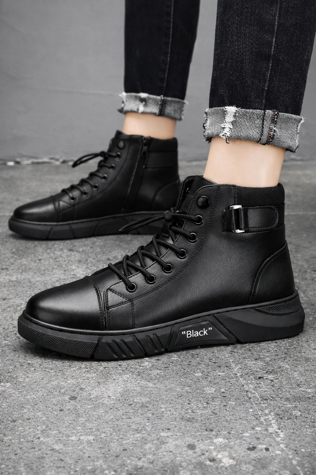 Leather Martin Boots