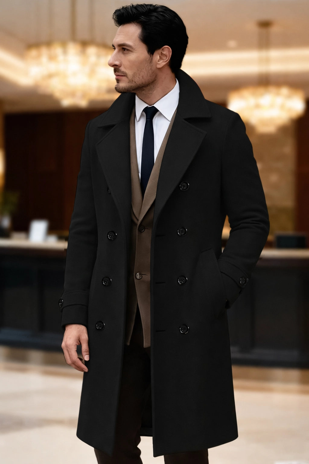 Double Breasted Wool Coat