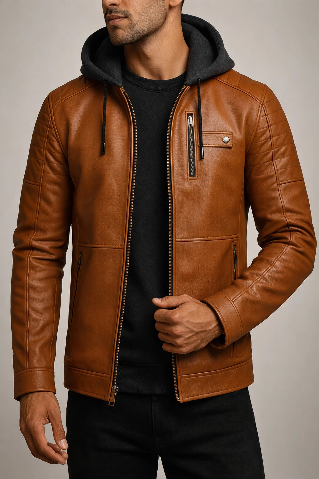 Men’s PU Biker Jacket