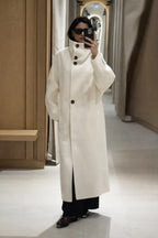Elegant Stand Collar Overcoat