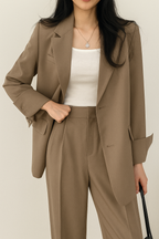 Wide-Leg Suit Jacket