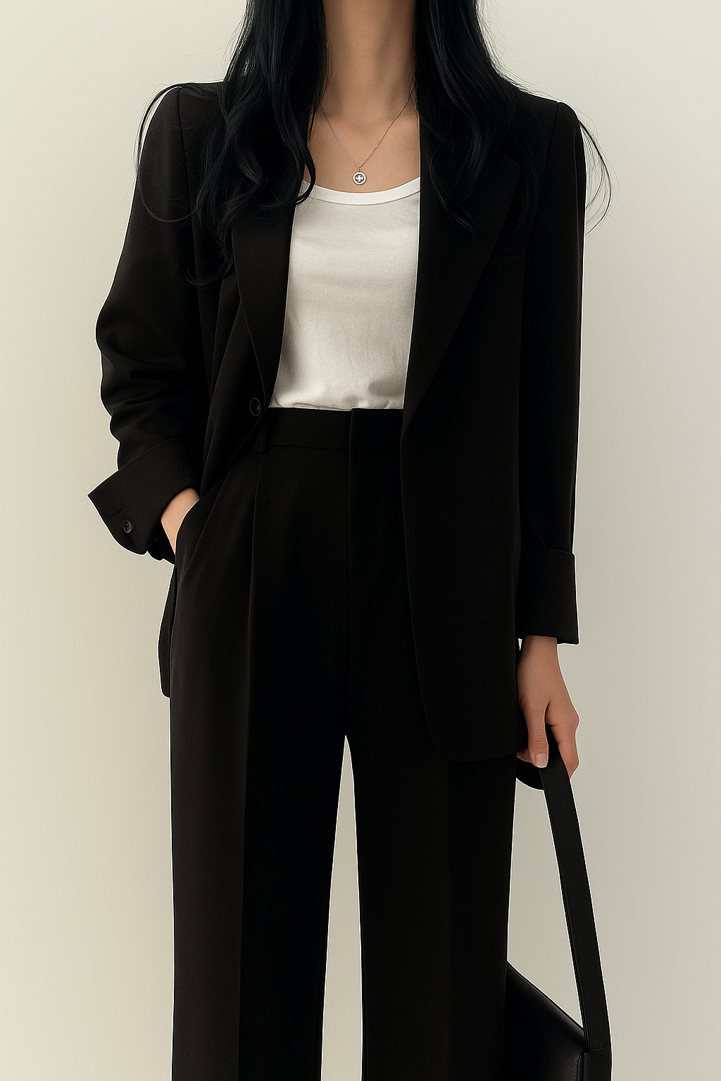 Wide-Leg Suit Jacket