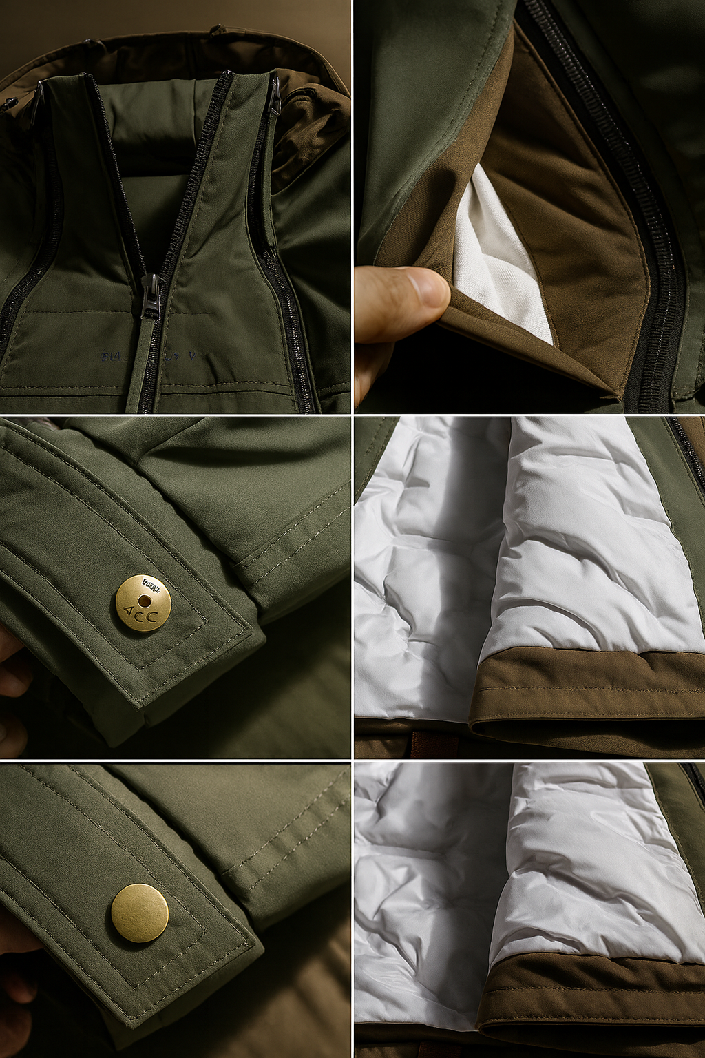 Double Zipper Down Jacket