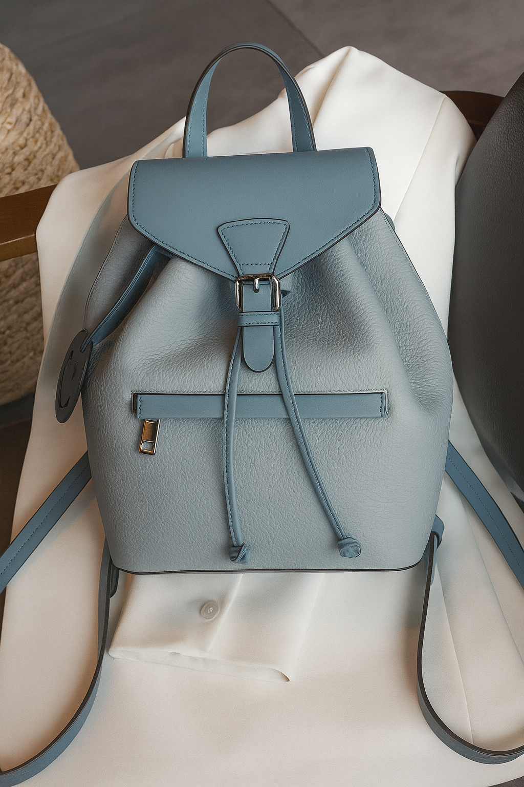 Panelled Leather Backpack