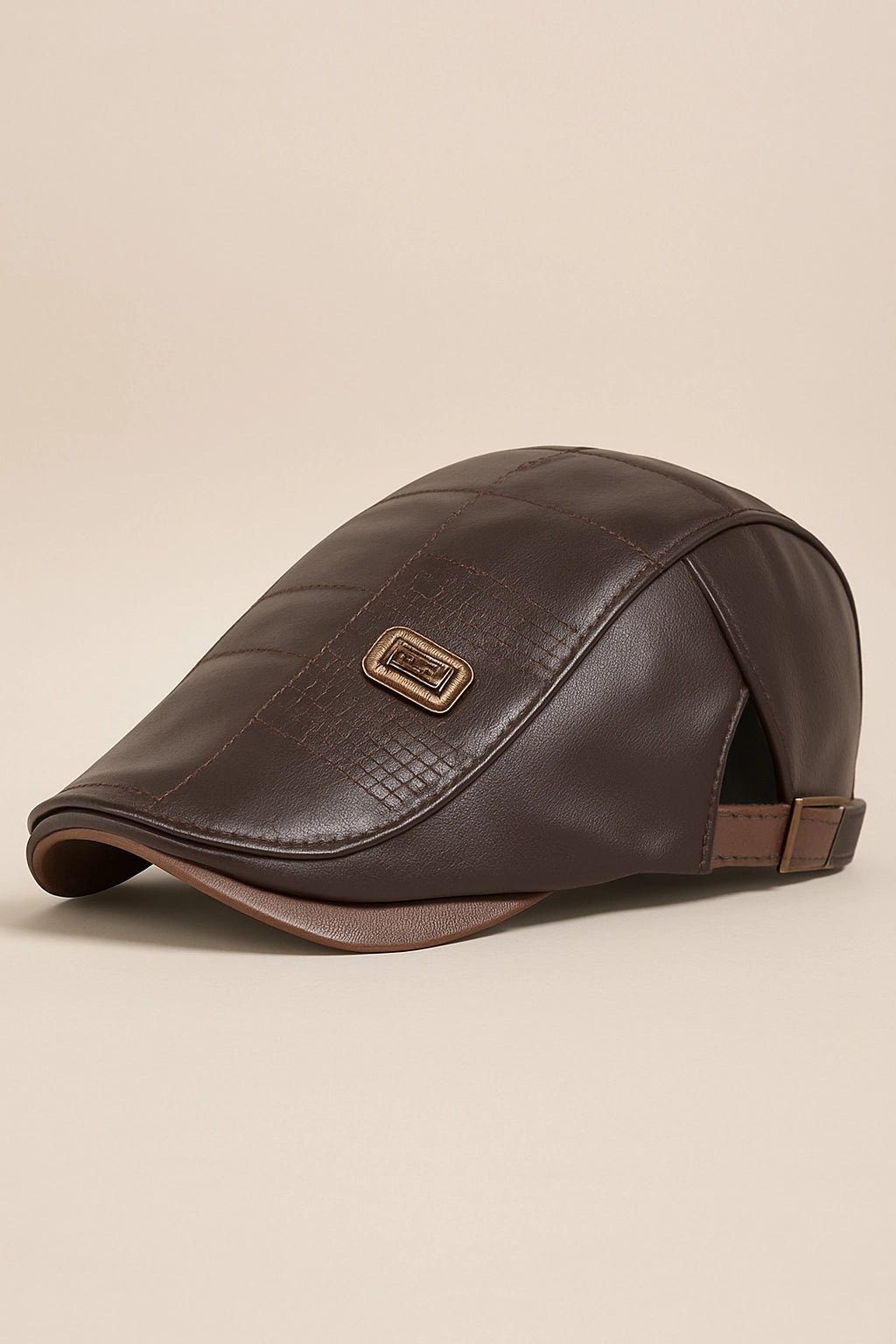 Men’s Leather Newsboy Cap