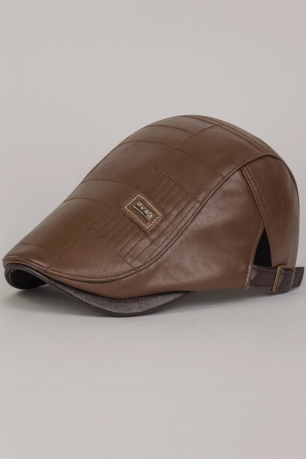 Men’s Leather Newsboy Cap