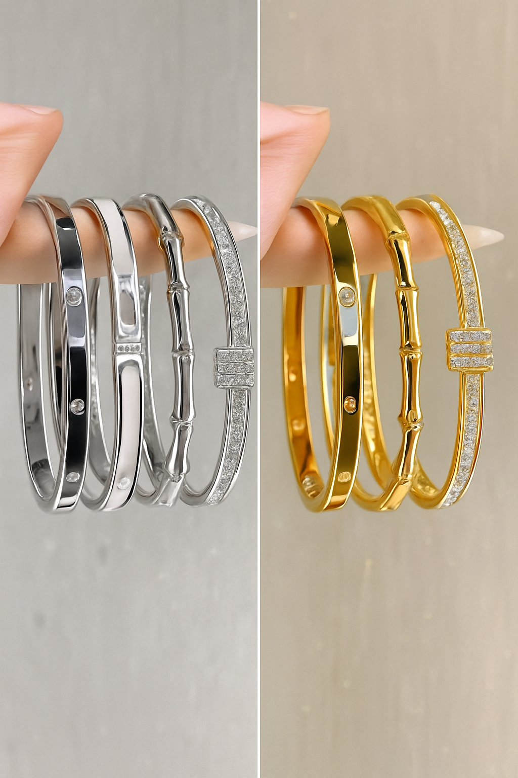 Titanium Gold & Silver Bracelet