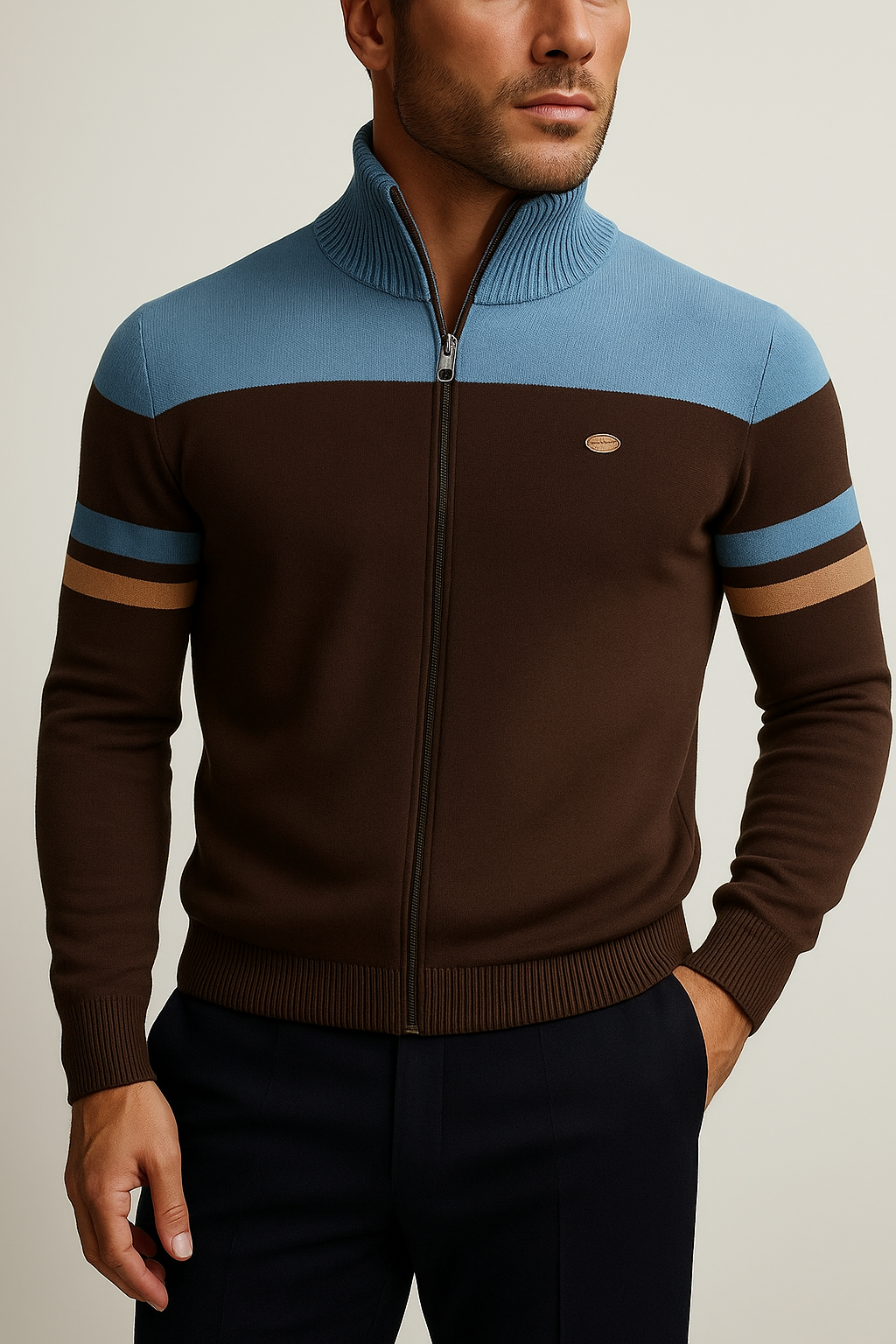 Montery Cotton Colorblock Sweater