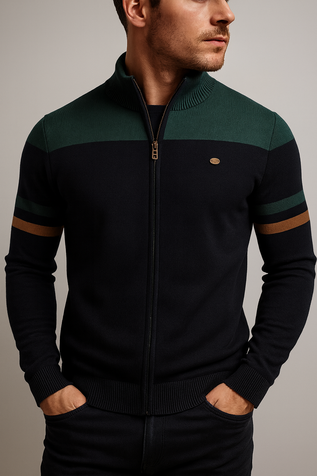 Montery Cotton Colorblock Sweater