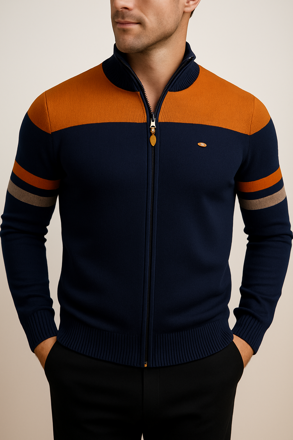 Montery Cotton Colorblock Sweater