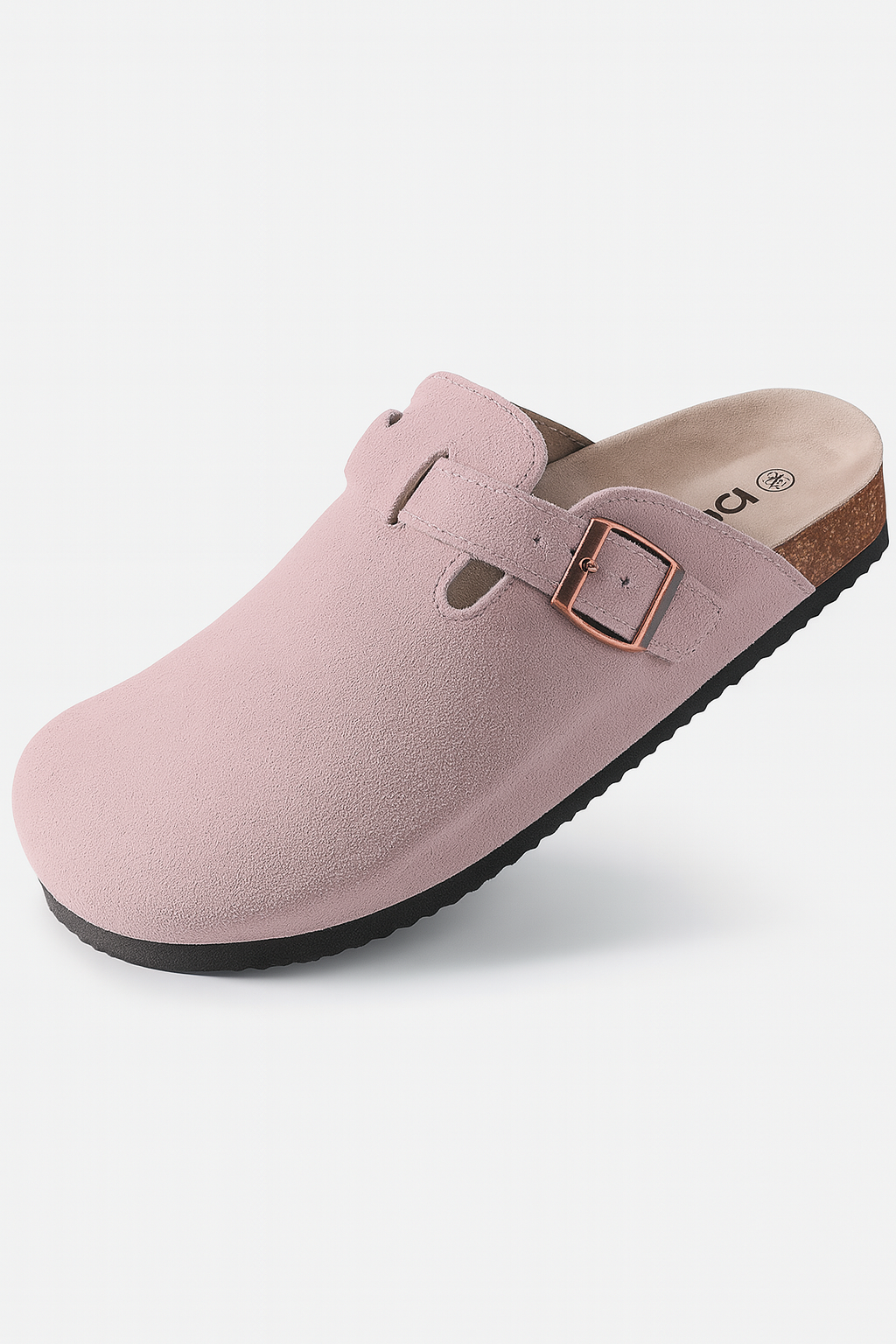 Suede Cork-Insole Mules