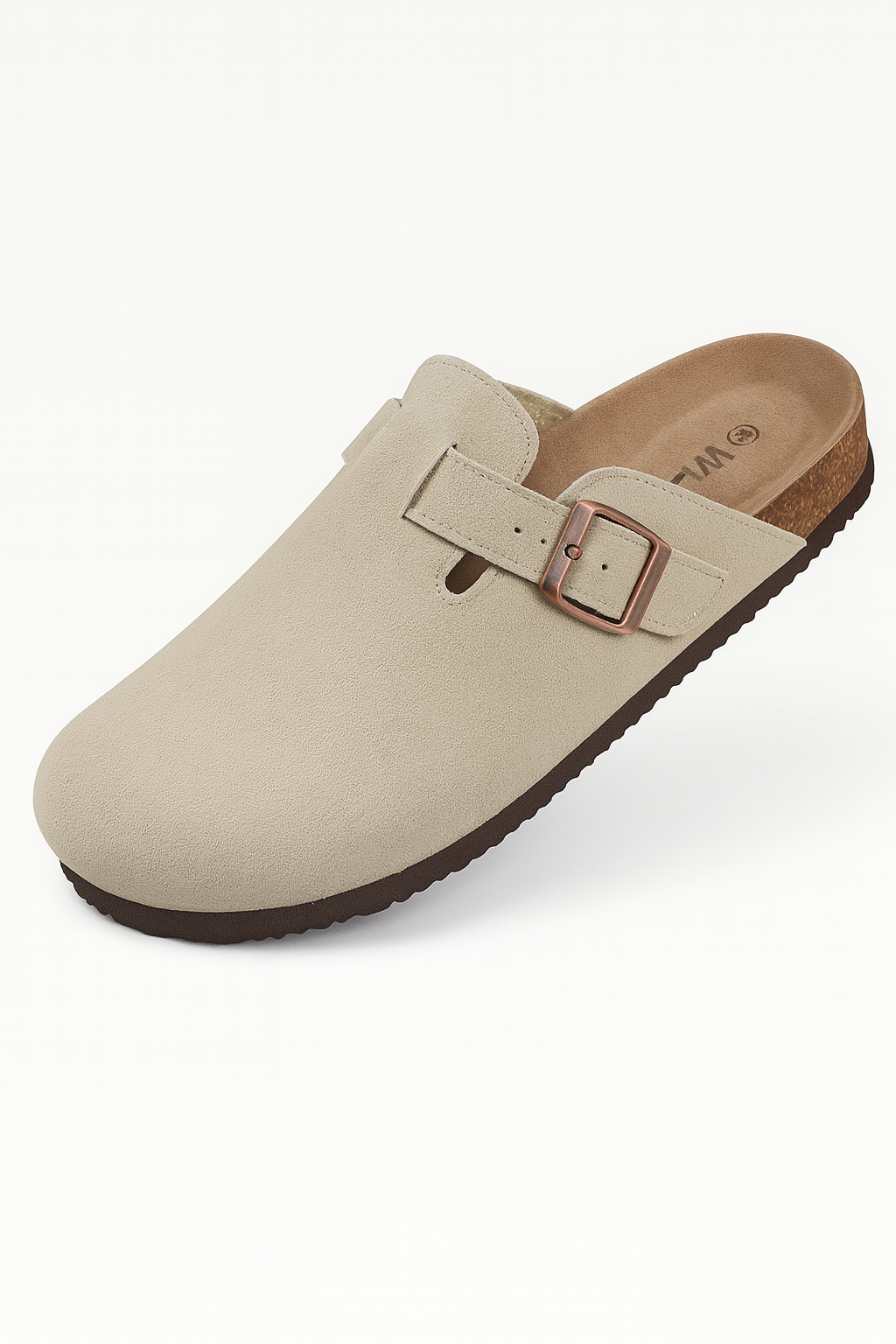 Suede Cork-Insole Mules