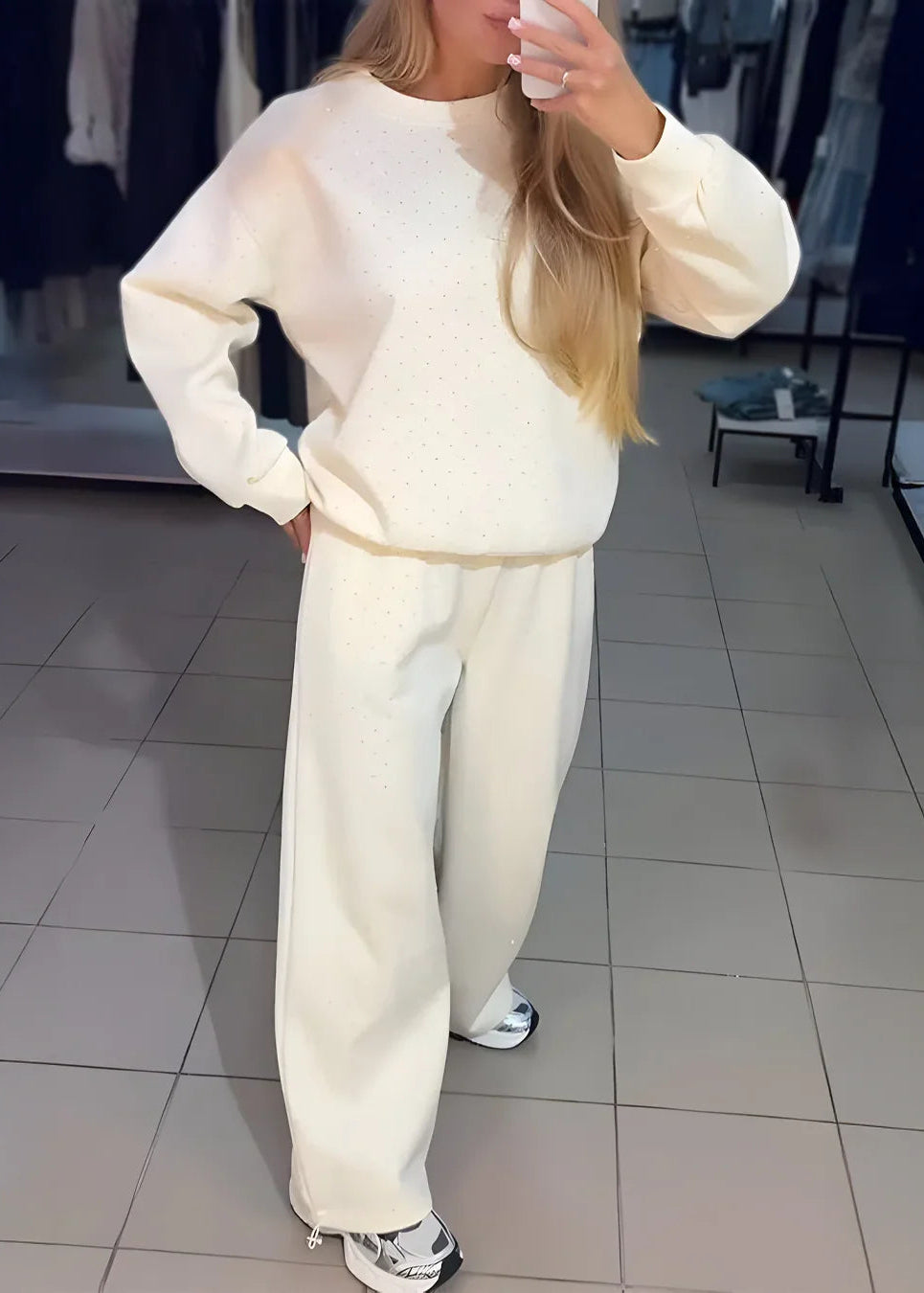 Diamond Elegance Sweatshirt Set