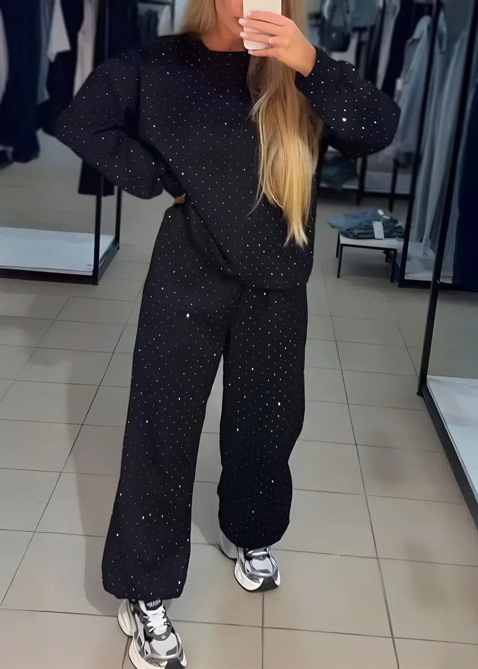 Diamond Elegance Sweatshirt Set
